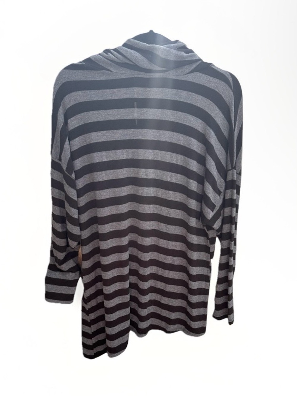 Sunday Brand Womens Size 2X Knit Pullover Cowl Neck Shirt Top Black And Grey - Picture 5 of 5